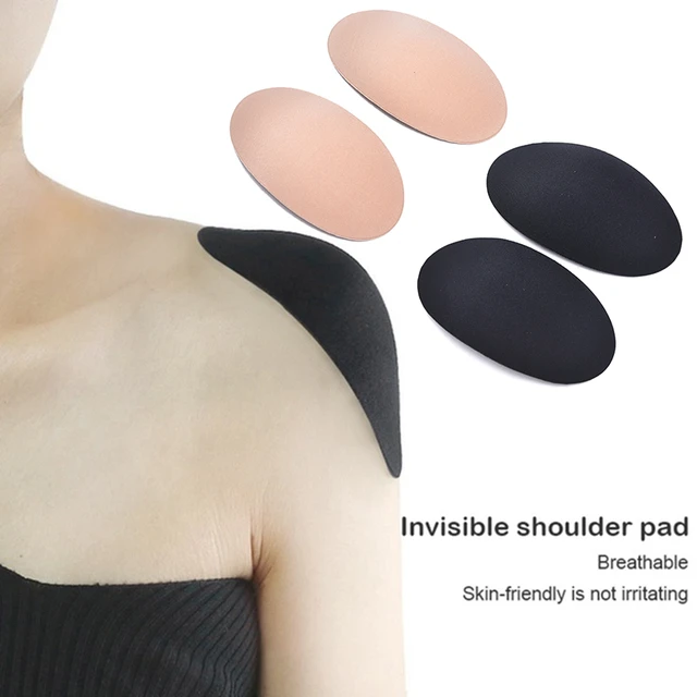 Shoulder Pads for Women's Clothing, Comfortable Invisible Soft Silicone  Shoulder Pads, Anti-Slip Adhesive Sticky Reusable, 