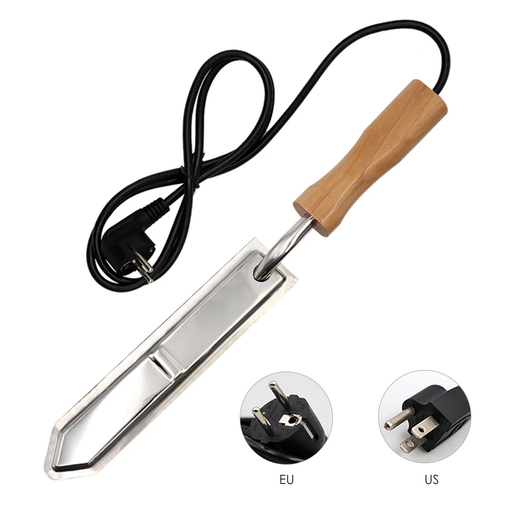 

Portable Electric Honey Scraper Honey Extractor Tool Bee Beekeeping Equipment with Wooden Handle Stainless Steel Scraper