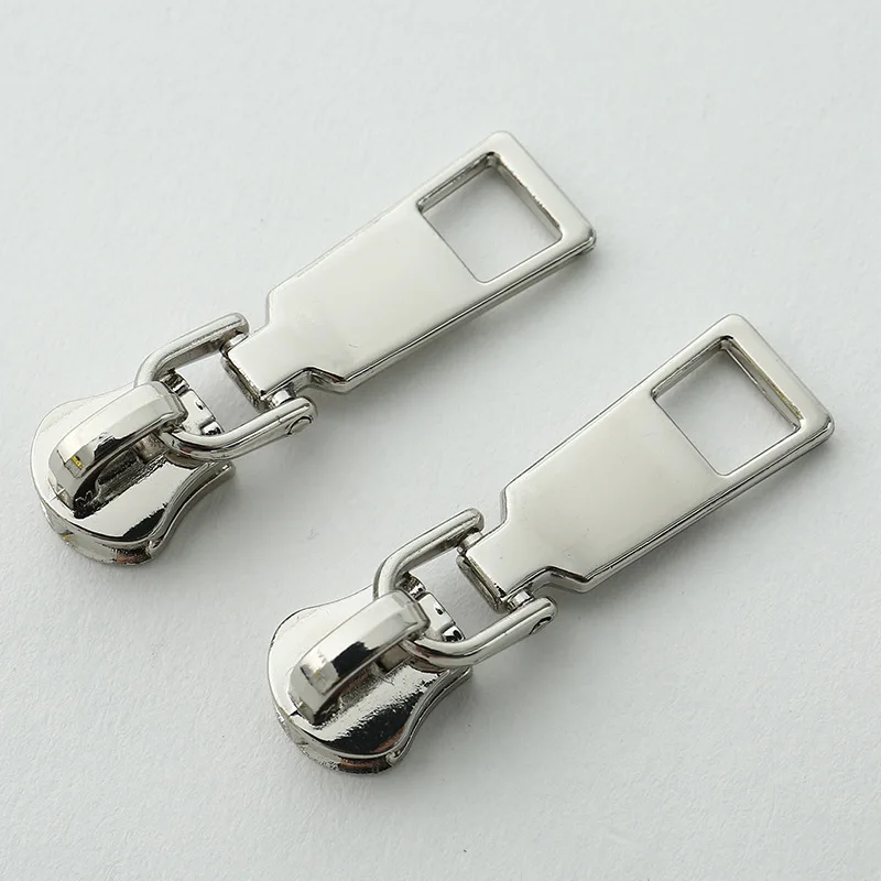 Metal Zipper Head Slider, Double Zipper Sliders, Zipper Stopper, DIY Sewing Supplies, High Quality, 3 #, 10Pcs