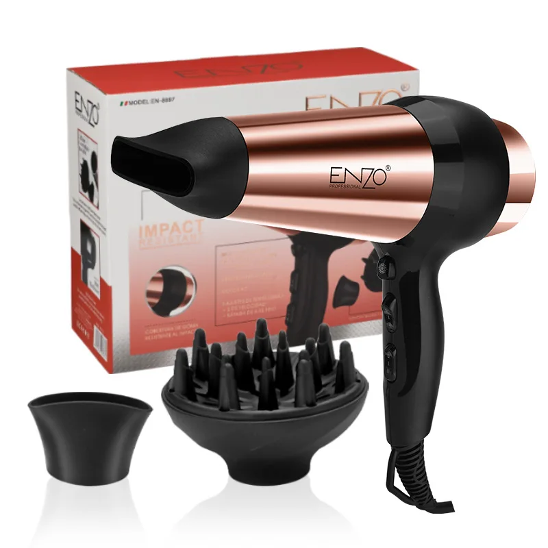 Enzo 8000w Professional Hair Dryer Diffuser Powerful Blow Dryer Brush