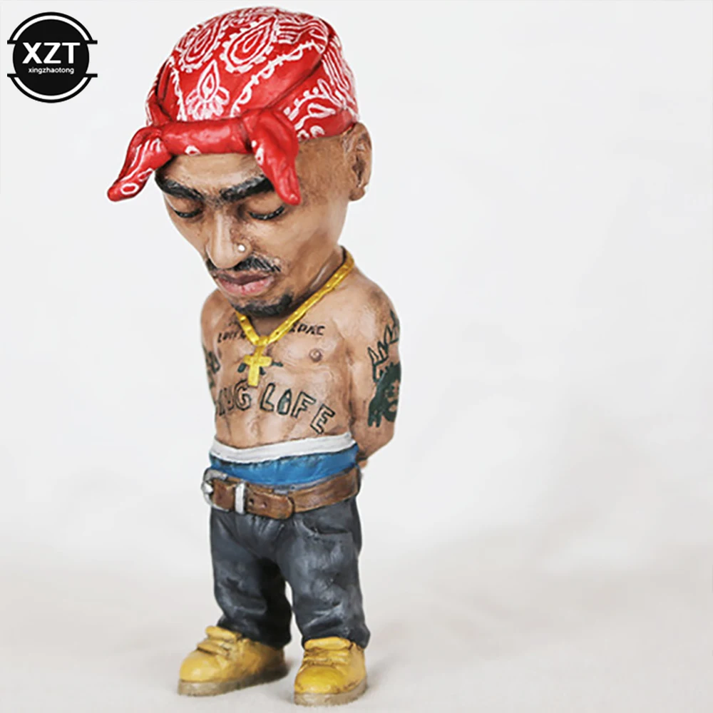 Brother 2pac Souvenir Resin Jewelry Foreign Trade Garden Statue Crafts  Black/White/Red Bandana Suitable For Desk Office Notebook - AliExpress