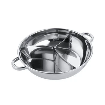

Stainless Steel Hot Pot Three-Point Cookware Hot Pot Straight Grain Compatible Cooking Tools Winter Party