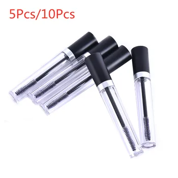

5PCS/10PCS Plastic Clear Empty Mascara Tube Vial/Bottle/Container With Black Cap For Eyelash Growth Medium Mascara