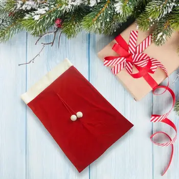 

70x50cm High-end Mies Velvet Christmas Gift Bag Large Capacity Red Drawstring Wedding/Christmas Gift Bag