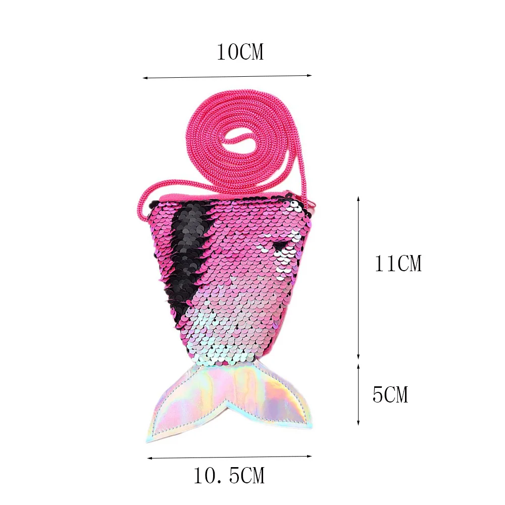 Русалка хвост блёстки Портмоне конфеты сумка через плечо для девочек слинг изменение денег держатель карты бумажник кошелек сумка для детей Подарки