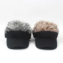 Креативная Спортивная Кепка с козырьком от солнца для взрослых и детей, бейсболка с париком для женщин и мужчин, модные шапки