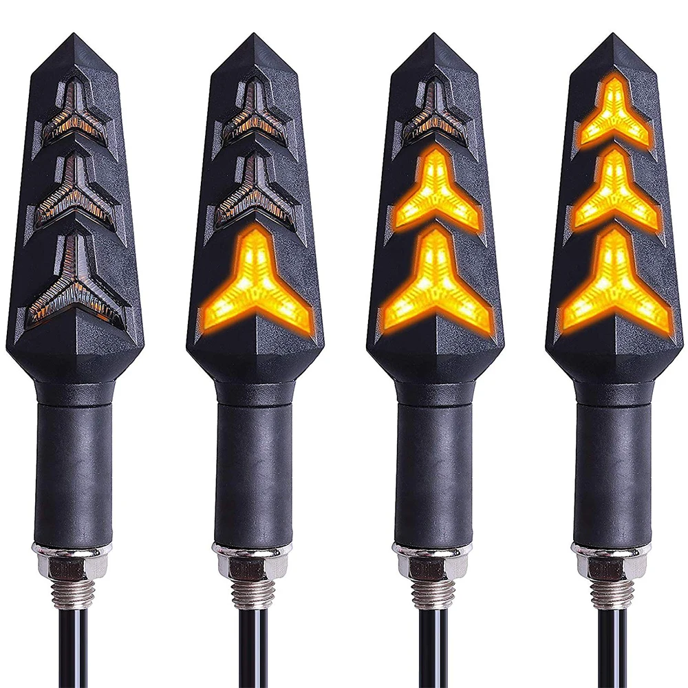 12V Янтарная рыбья кость сигнала поворота мотоцикла Led светильник индикатор