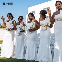 black white and gold wedding bridesmaids