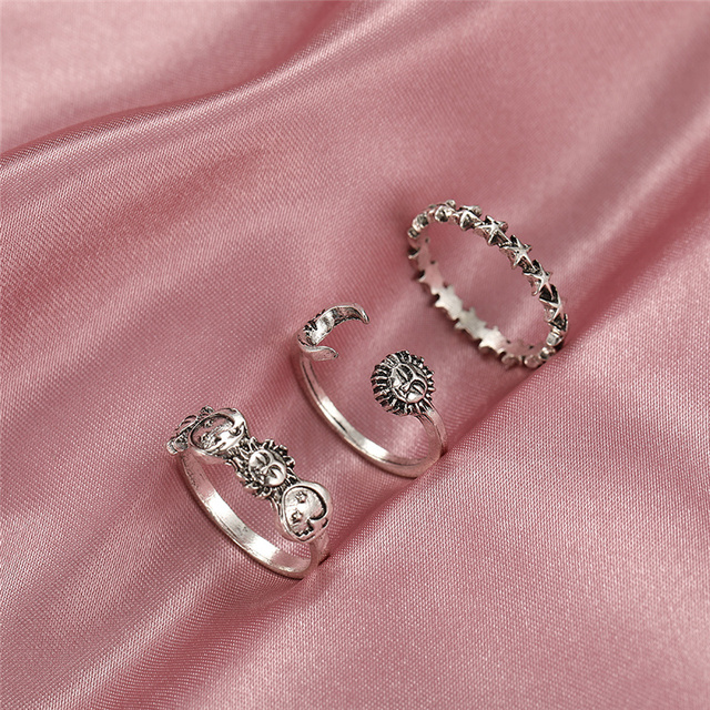 Personalized Finger Heart Ring Set for Women Gold Color 3PCS 2021 New Trendy Gift for Women Fashionable