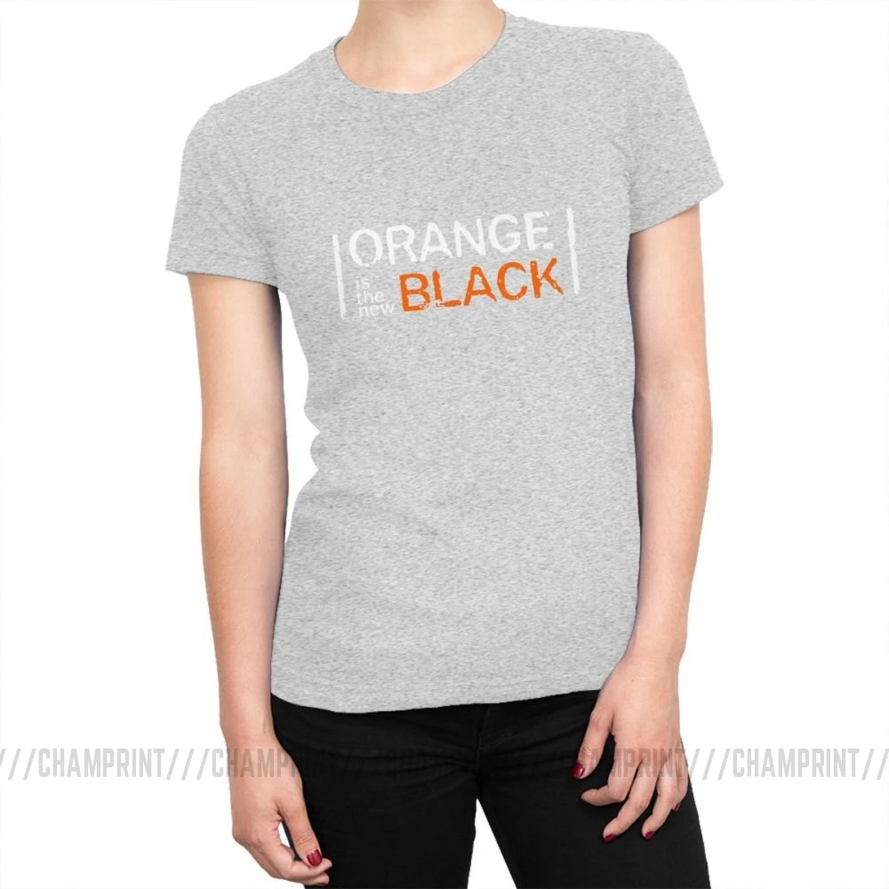 Harajuku Orange Is The New black, женская футболка больших размеров, универсальная, OITNB, хлопок, футболка Ins, топы, футболки, женская одежда - Цвет: Серый