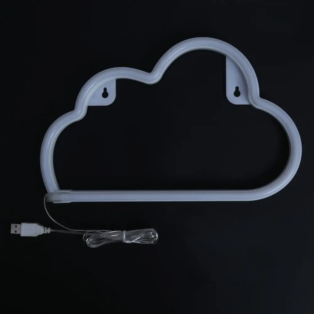 Зарядка через USB неоновые лампы в виде Луны праздничный светильник облако
