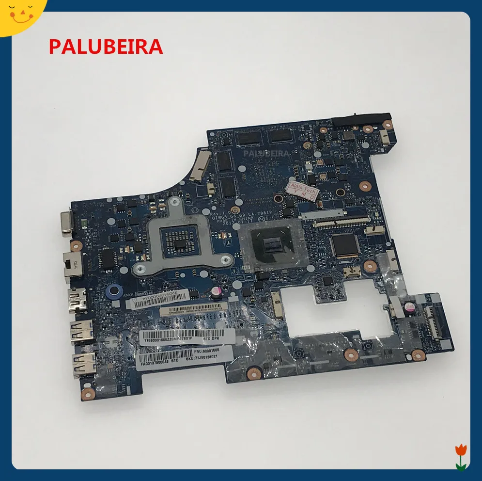 QIWG5_G6_G9 LA-7981P материнская плата для ноутбука LENOVO G580 видеокарта GT630M 2 ГБ протестирована