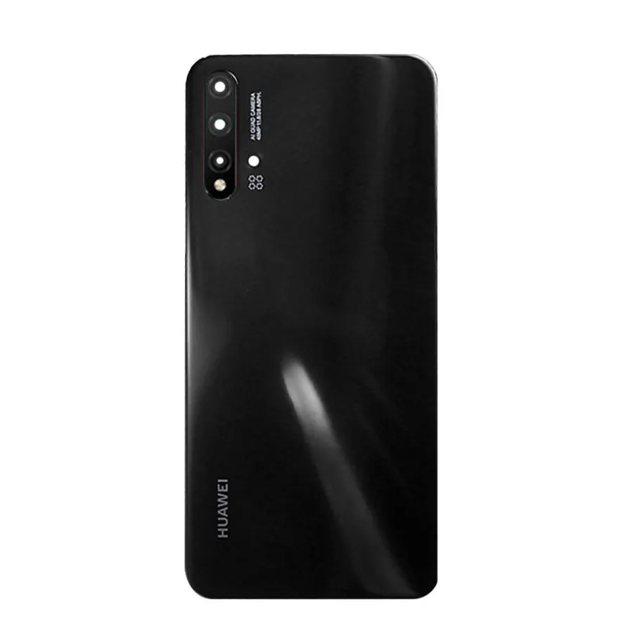 nova 5 Pro задний Чехол для huawei nova 5 pro крышка батареи дверь задняя крышка - Цвет: Black With Lens