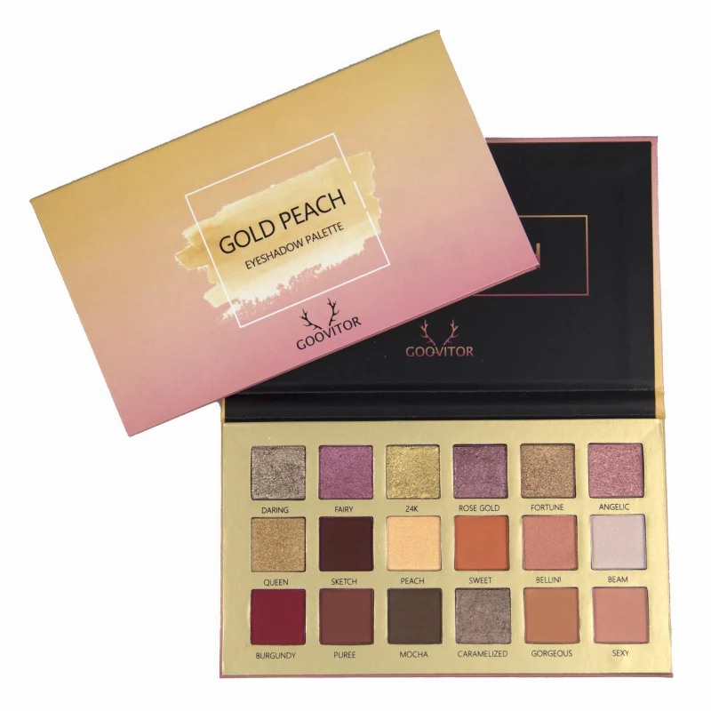 Waterproof Cosmetics Nude Shining Eyeshadow Palette Makeup Glitter Pigment Smoky Eye Shadow Pallete 18 Colors