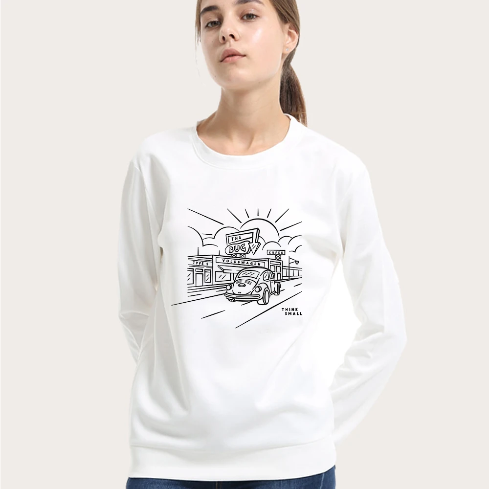 Women's Sweatshirt Round Collar Hoodie Cute Art Graphics Print Sweatshirt Kawaii Hoodies Women Hoody Itself Sudaderas Mujer