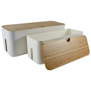 

Cable Management Box Set Small and Large Cable Organizer Boxes for Extension Cord Power Stripe Surge Protector Wire