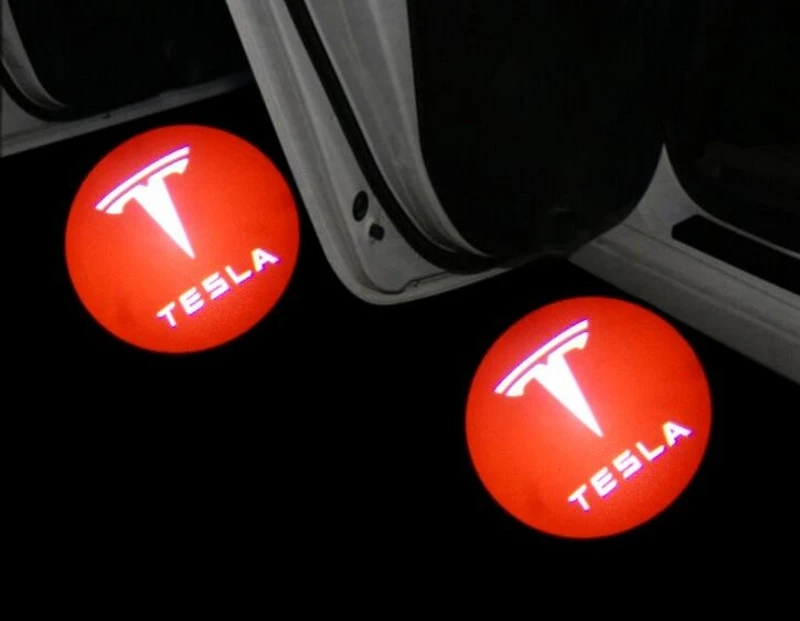 2X для Tesla модель 3 модель S модель X Y Tesla модель 3 аксессуары для автомобиля светодиодная Дверь Добро пожаловать светильник проекционный логотип лазерная подсветка для дверей