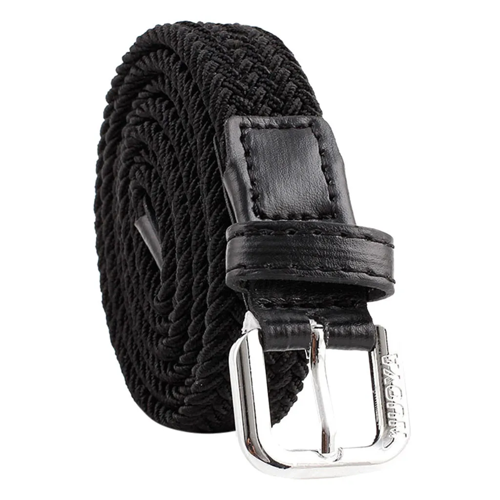 Женский ремень из тонкого тканого полотна с металлической пряжкой, Простой декоративный пояс для джинсового платья, pasek damski ceinture femme# L