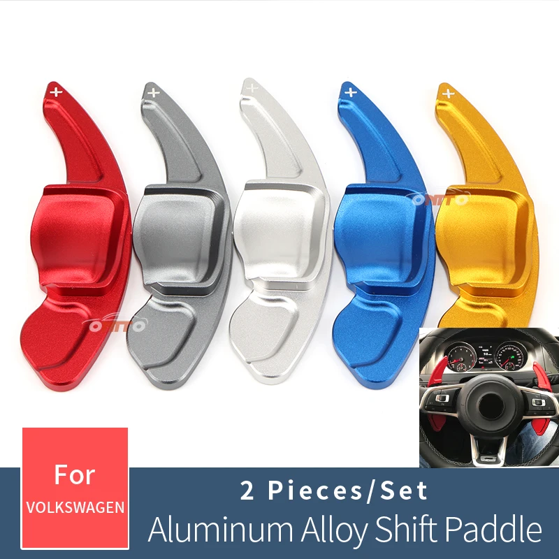 

Hot 2pcs/set Car Steering Wheel Shift Paddle Plate Shifters Extension for VW CROSS TIGUAN SCIROCCO TOUAREG GOLF 6 CC SHARAN