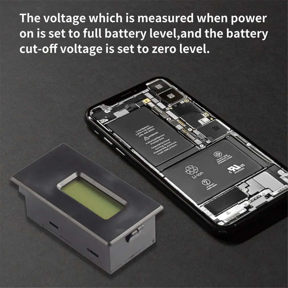 Battery Tester Detector Digital DC Current Voltage Meter Discharge Resistance Residual Electricity Meter With Backlight