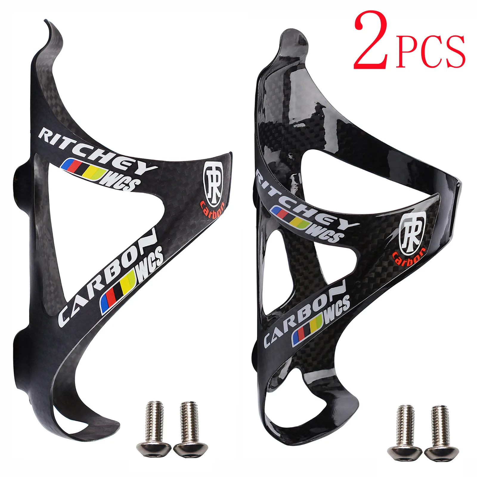 2pcs TOKEN Side-Pull Water Bottle Cage Matte Carbon for Bike Bicycle Cycling 