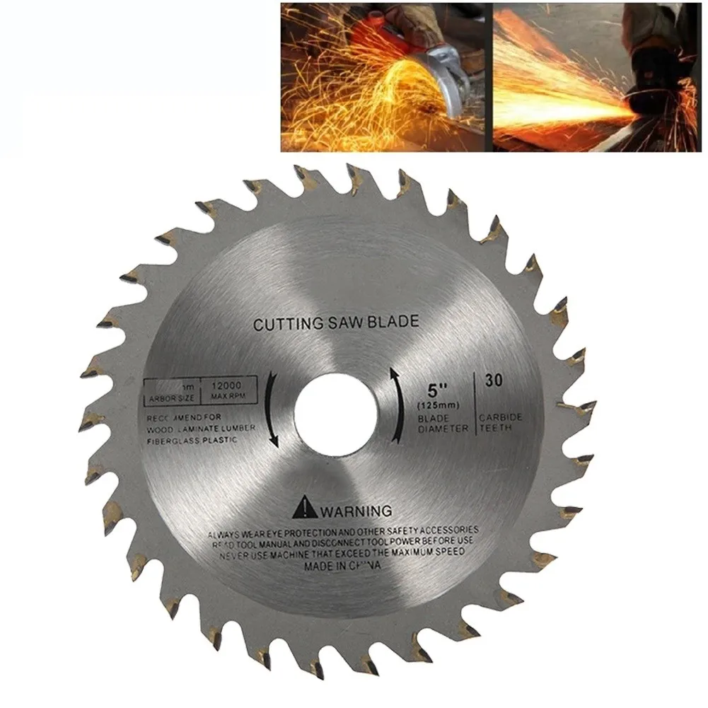 TCT Saw Blade 125mm Cutting Disc For Hard Wood Thin Metal Plastic Workpieces DIY Cutting circular saw blade