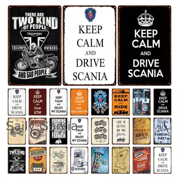 

Keep Calm Drive Scania Vintage Metal Poster Plates Metal Sign Tin Sign Decoration for Car Service House Hanging Wall Art