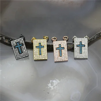 

12*17mm 10pcs/lot corss shape cubic zirconia micro-shop charm, cz charm jewelry connector, fashion jewelry accessories