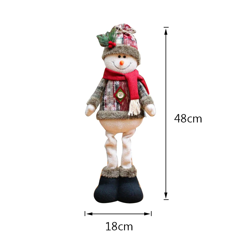 U 48x18cm Санта Клаус снеговик лося куклы Рождественские украшения Рождественские сувениры и украшения для вечеринок для дома подарок на год - Цвет: U 48x18cm