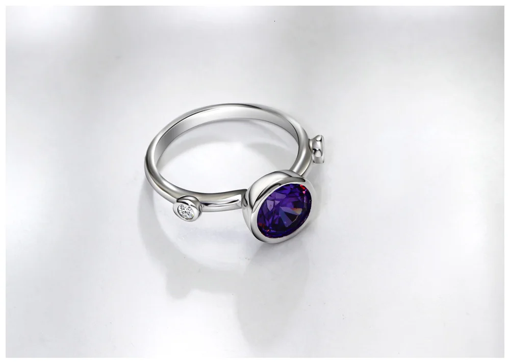DreamCarnival, 1989, фиолетовое, синее кольцо для женщин, для свадьбы, родий, модное кольцо с цирконием, Подарок на годовщину, Прямая поставка
