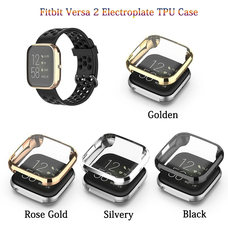 Чехол для умных часов Fitbit versa 2 шт. в упаковке мягкий прозрачный Ультратонкий
