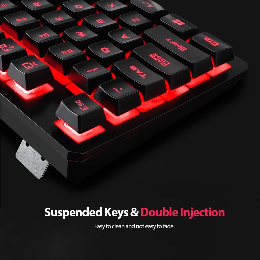 USB Проводная игровая клавиатура и мышь комбо Водонепроницаемый 3 цвета с подсветкой 2000 dpi для домашнего офиса клавиатура и мышь комбо