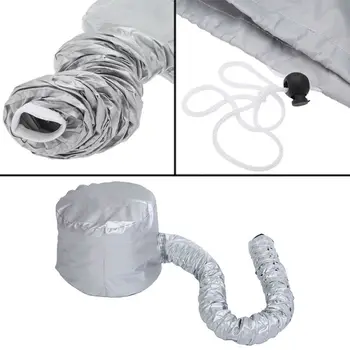 

Hair Dryer Attachment Soft Adjustable Extra Large Hooded Bonnet Stretchable Grip Extended Hose Length X7JA
