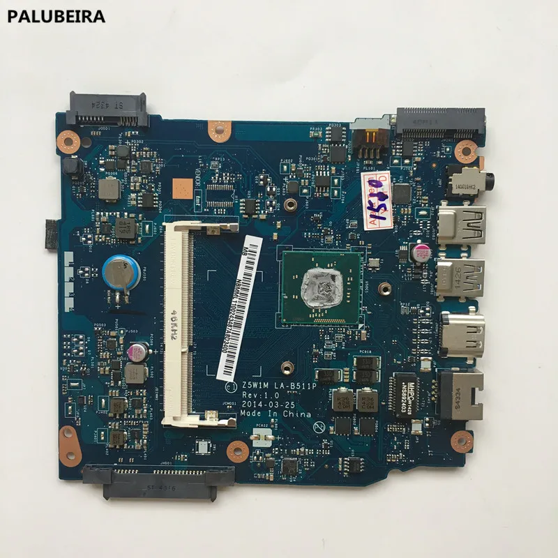 PALUBEIRA ноутбук материнская плата для Acer Aspire ES1-511 NBMML11002 Z5W1M LA-B511P с процессором DDR3 основная плата работает