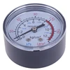 Iron Shell Bar Air Pressure Gauge Double Scale For Air Compressor 9.5/13mm (1/8, 1/4 Bsp) Thread 0~180PSI, 0~12Bar Dia 40/50mm ► Photo 2/5