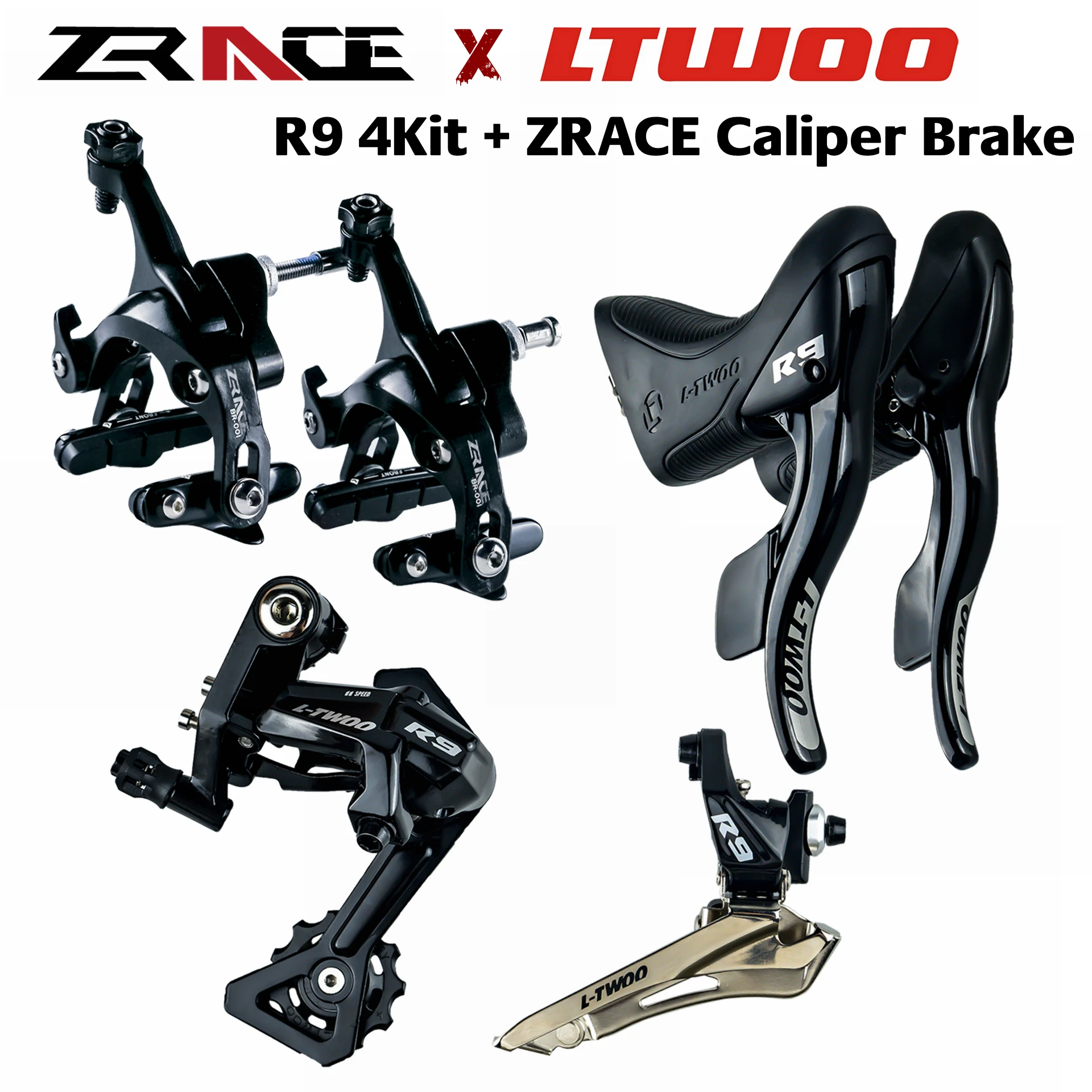 

LTWOO R9 2x11 speed, 22s Road 5Kit, ZRACE BR-001 Caliper Brake + Shifter + Rear Derailleurs + Front Derailleurs, 5800,R7000