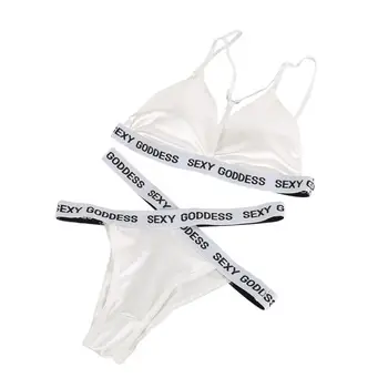 

Hot Hot 2019 Women Bra Set Teenage Bras Sling Wrapped Chest Sexy Bikini Suit Girl Sling Swimsuit Sexy Wrist Wrapped Chest Set