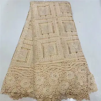 

African French Lace Fabric High Quality Tulle Net Lace Fabric 5 Yards Embroidery Nigerian Lace Fabric For Women Wedding SL242