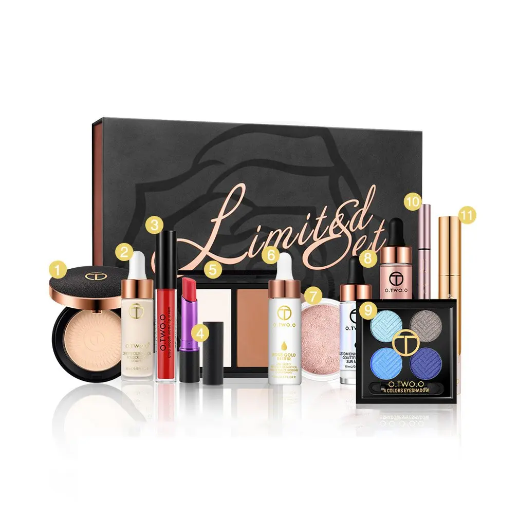 

12PCS Lady Travel Makeup Set Makeup Cosmetics Set HC01 Fashion Colorful Cosmetic Set LS08 Black Gold Series