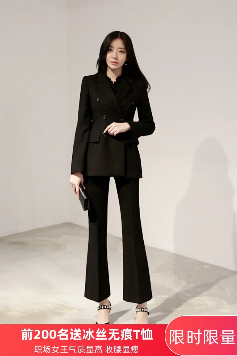 Chunpan2020spring and autumn professional suit female suit temperament fashion was thin British style Slim Korean interview suit