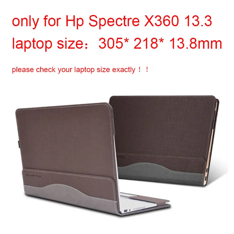coffee Съемный чехол для ноутбука Hp Spectre X360 13,3 дюймов Креативный дизайн чехол из искусственной кожи стилус в подарок - Цвет: coffee