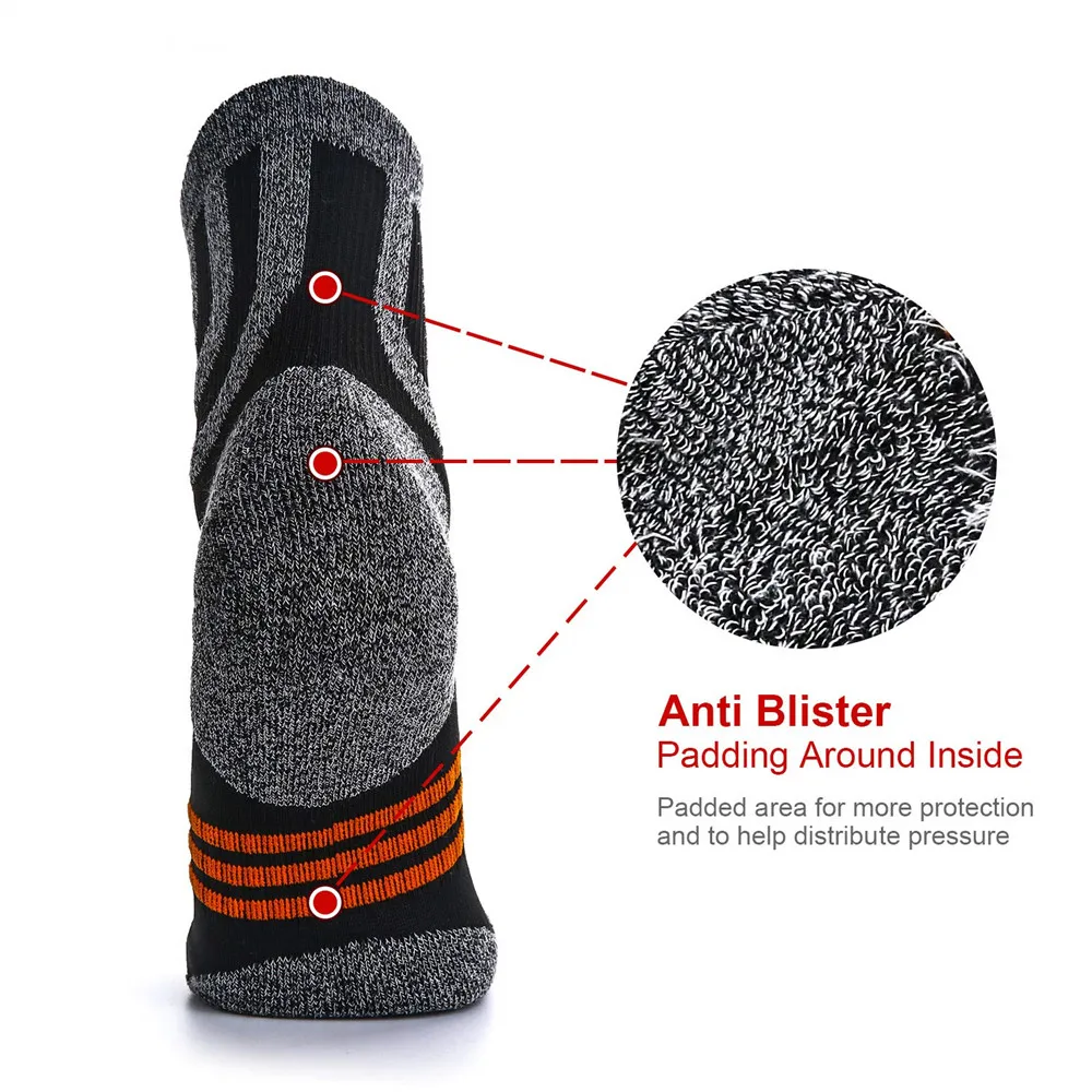 2/3/4/5 Paris Men Anti Blister Winter Terry Socks 3