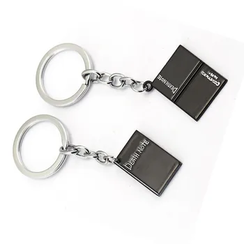 

10pcs/lot Wholesale Death Note Keychain Black Book Anime Metal Alloy Key Chain Pendant Men Chaveiro Christmas Gifts Cosplay Male