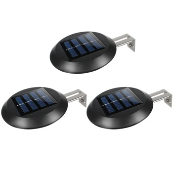

9 LEDs Grille Light Waterproof Sink Outdoor Garden Home Yard Pathway Solar Powered Round Fence Wall Mount Gutter Night