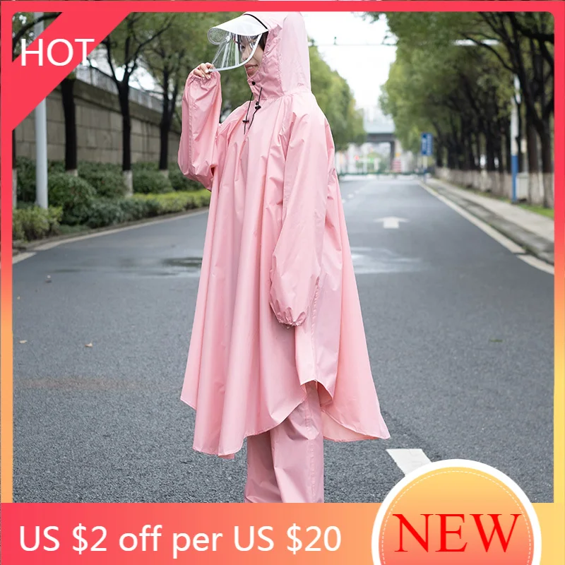 Impermeabile Pieghevole Da Donna Felpa Con Cappuccio Poncho Esterno Mantello Impermeabile Moto Tuta Da Pioggia Uomo Antipioggia Moto Poncho Impermeabi