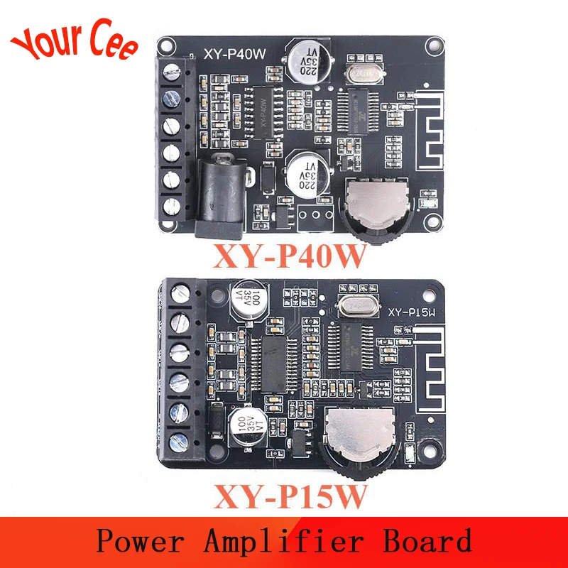 XY-P15W 10W/15W/20W/30W/40W Плата усилителя мощности модуль стерео Bluetooth-совместимый 5 0 12V/24V