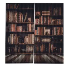Книжный шкаф для гостиной с цифровой печатью 3D затемненные шторы акварельные для декора спальни обработка окон полиэфирное украшение