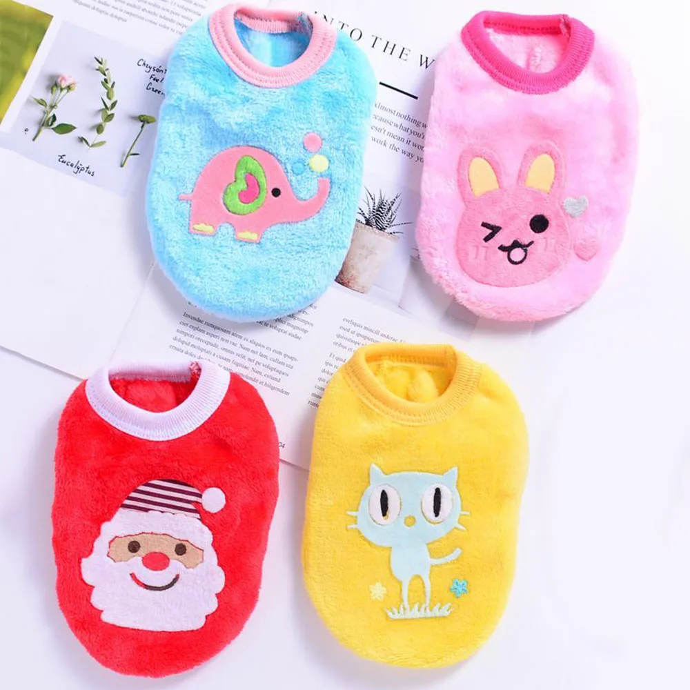 

Cozy Flannel Clothes for Pets, Warm Vest for Rabbit, Teacup, Cartoon Clothing for Puppy, Cute, Little Dog, Newborn Dog, Cat