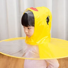 Креативный детский плащ-дождевик с изображением утки, накидка-Зонтик, Милый дождевик, универсальный плащ для мальчиков и девочек, HX1214