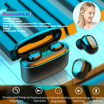 

G5S TWS Mini Bluetooth Wireless Headphones 9D Surround Sound Music Earphones Ipx7 Waterproof Sport Earbud Work on all Smartphone